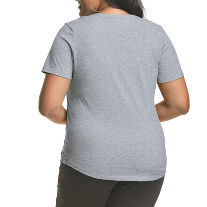 Hanes Plus Size V-Neck Cotton Tee for Women