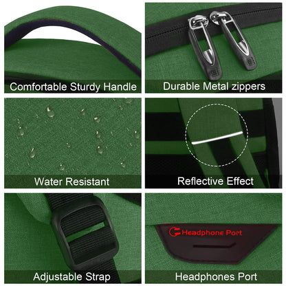 SecureSlim Laptop Backpack with USB & Water Resistance