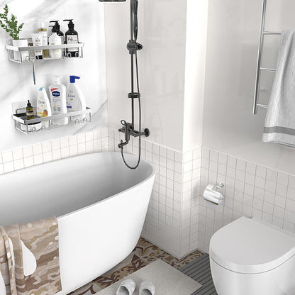 Moforoco Adhesive Shower Caddy Shelf Organizer