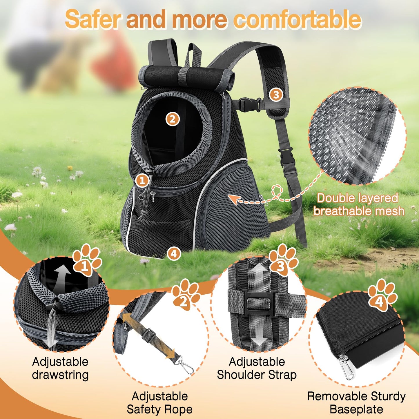 PawVentura: Adjustable Pet Carrier Backpack