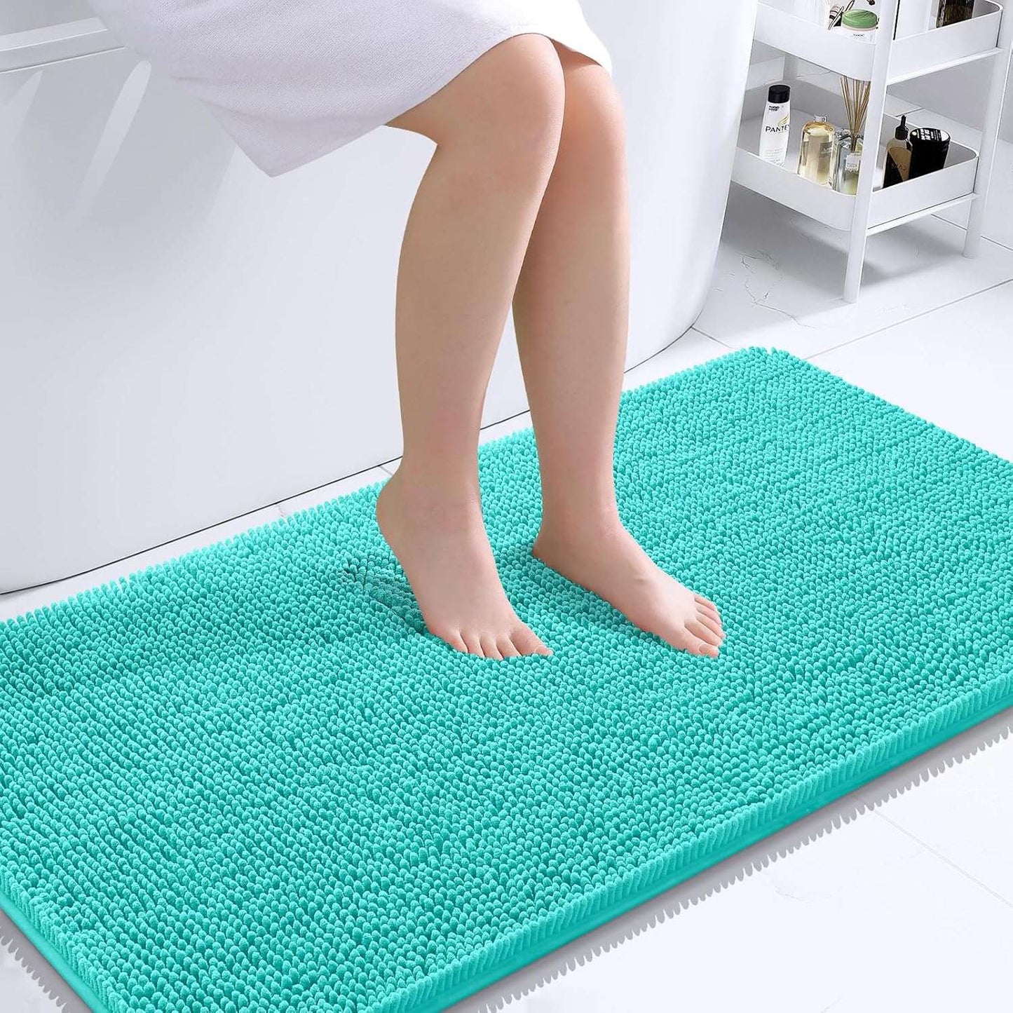 OLANLY Luxe Chenille Bath Mat - Quick Dry & Soft