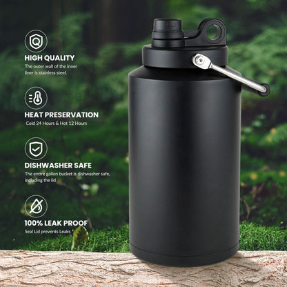 HydraGuard 128oz: Dual-Vacuum Stainless Water Jug
