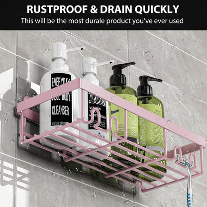 Moforoco Adhesive Shower Caddy Shelf Organizer