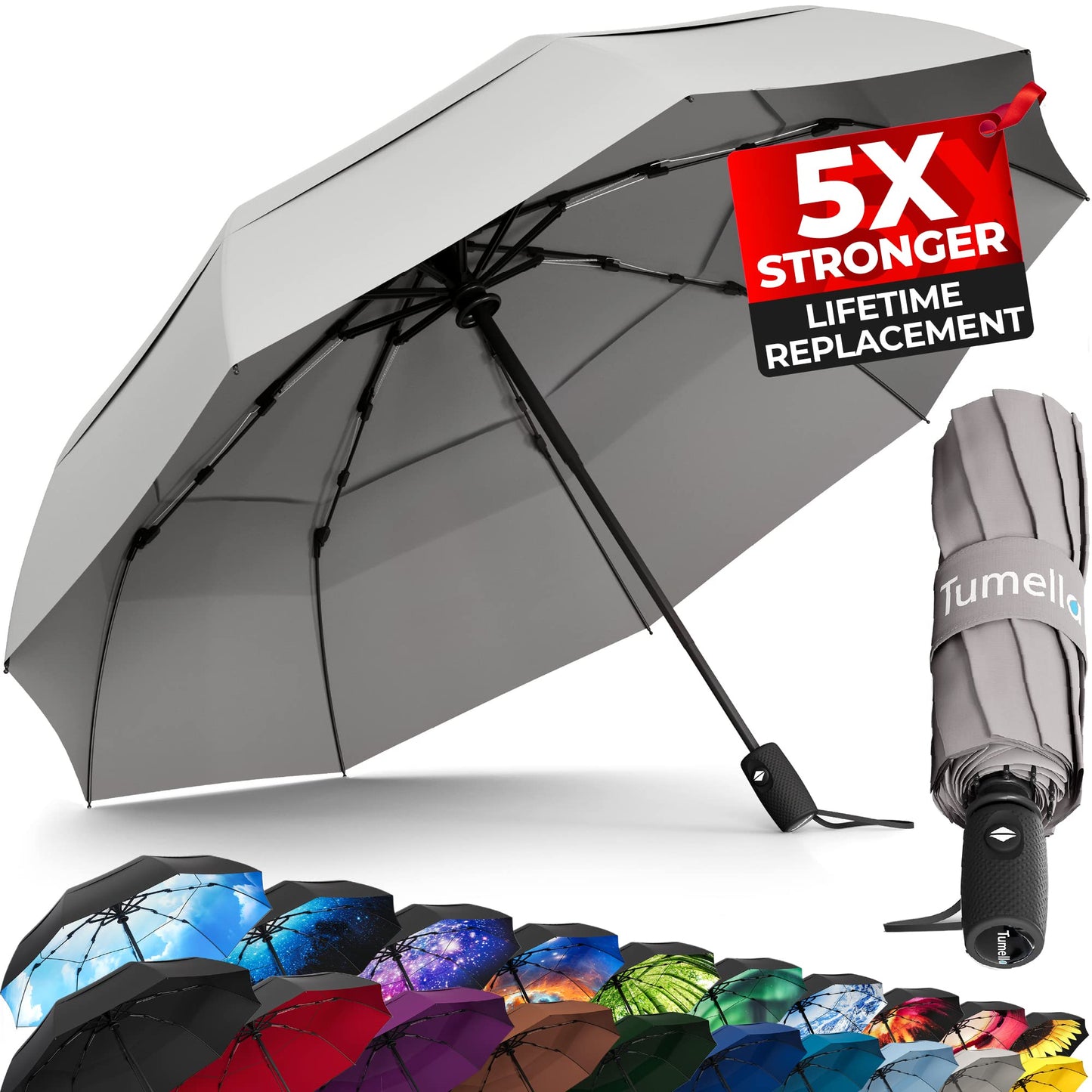 TUMELLA Elite Windproof Travel Umbrella