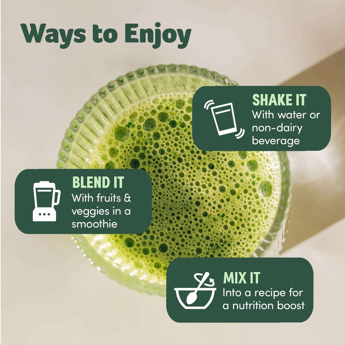 GreenBoost Superfood Smoothie Mix - Unflavored Bliss