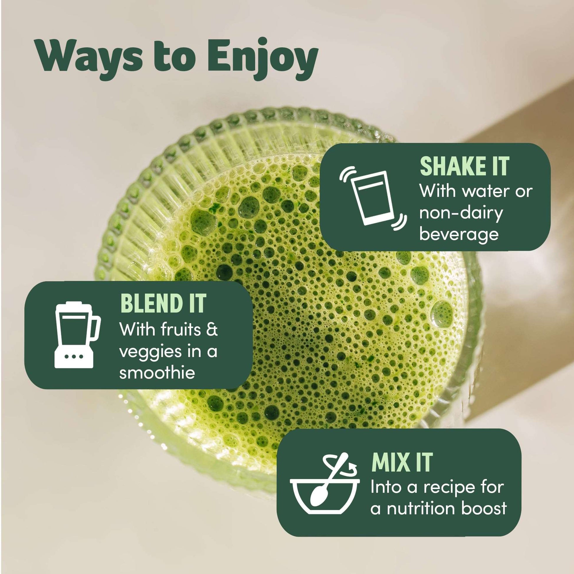 GreenBoost Superfood Smoothie Mix - Unflavored Bliss