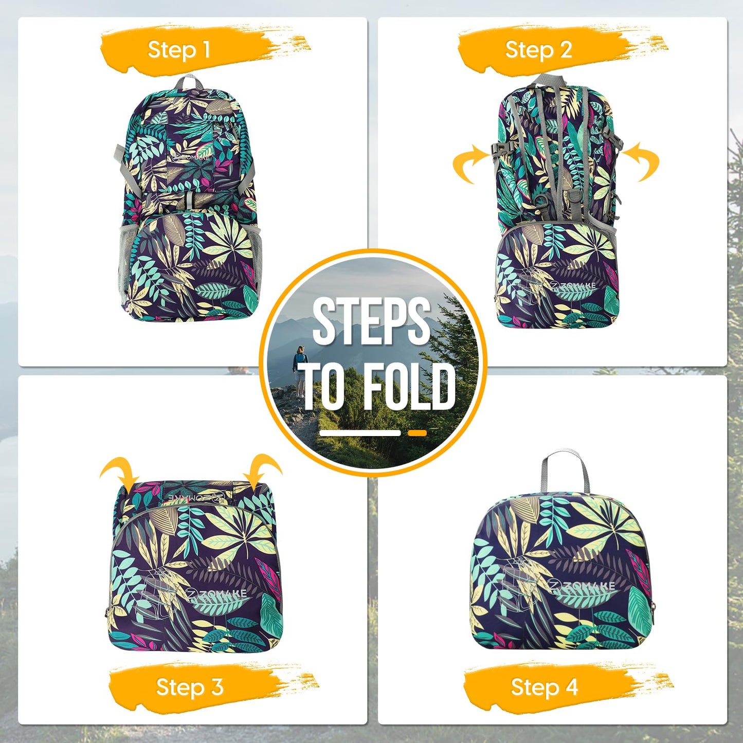 ZOMAKE 35L Compact Waterproof Hiking Backpack