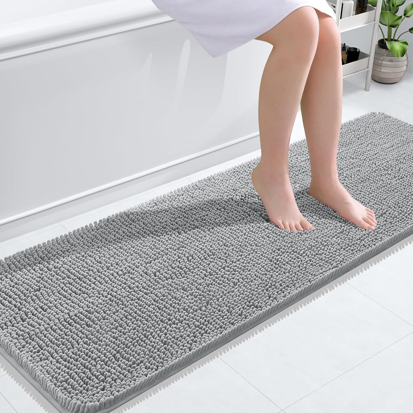 OLANLY Luxe Chenille Bath Mat - Quick Dry & Soft