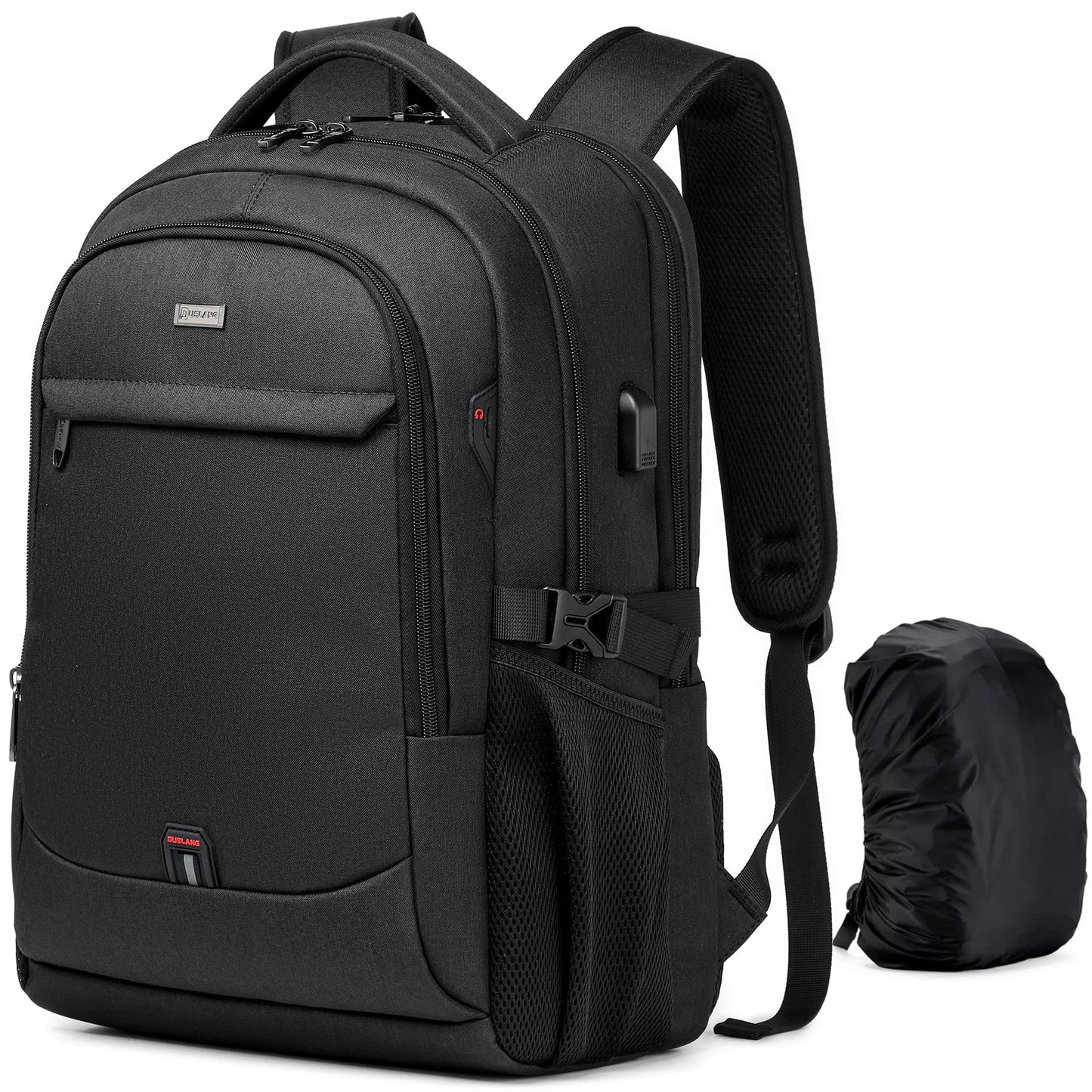 DUSLANG Travel Laptop Backpack with USB Port - Black