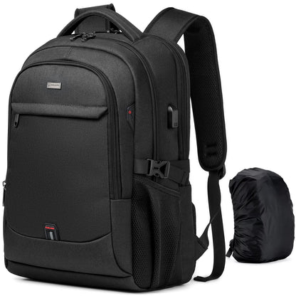 DUSLANG Travel Laptop Backpack with USB Port - Black