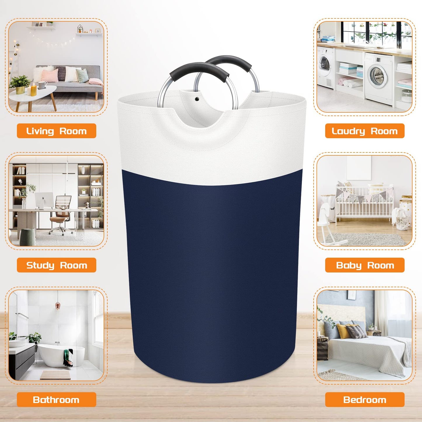 BlissTotes 90L Collapsible Laundry Hamper - Black