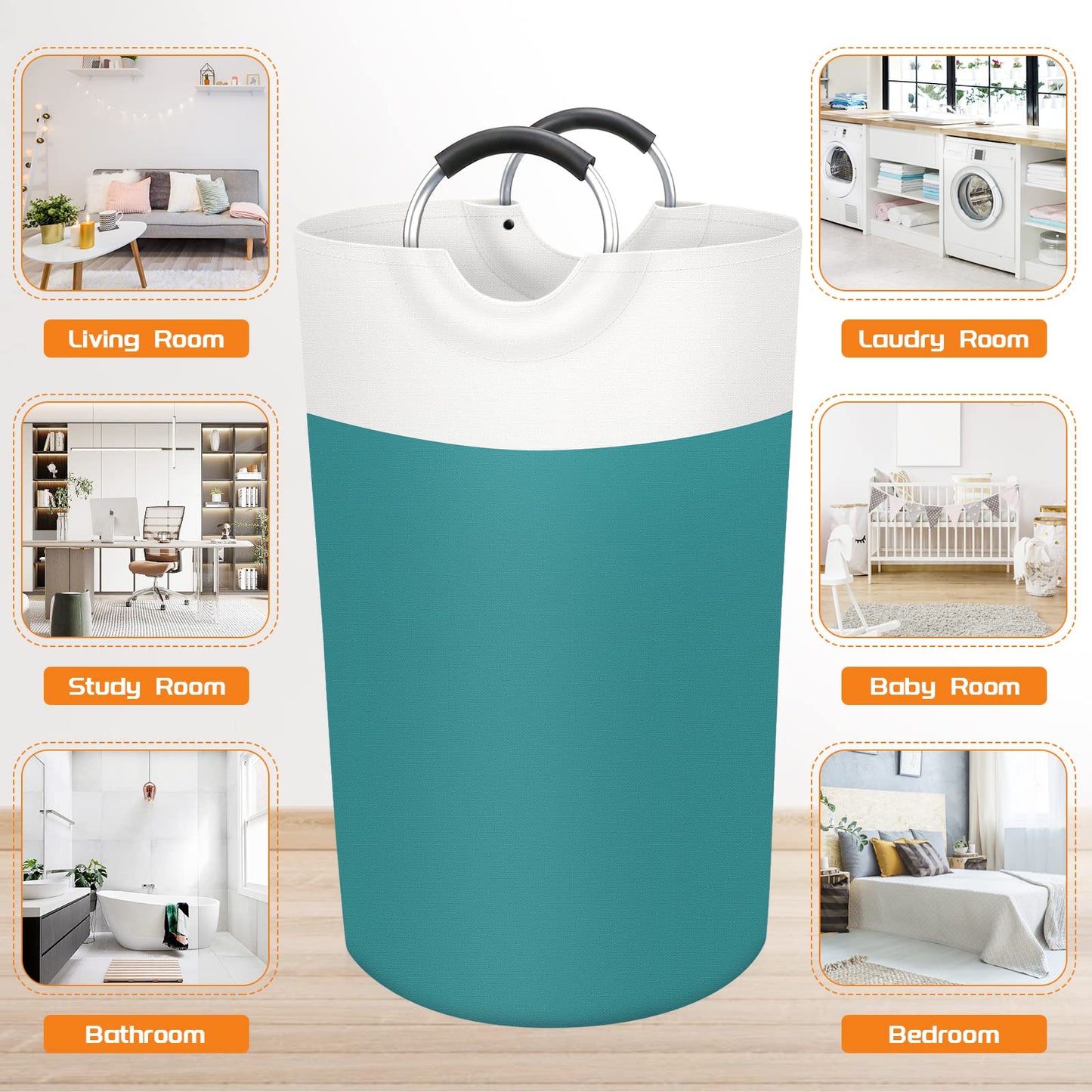 BlissTotes 90L Collapsible Laundry Hamper - Black