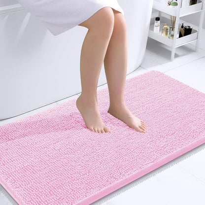 OLANLY Luxe Chenille Bath Mat - Quick Dry & Soft