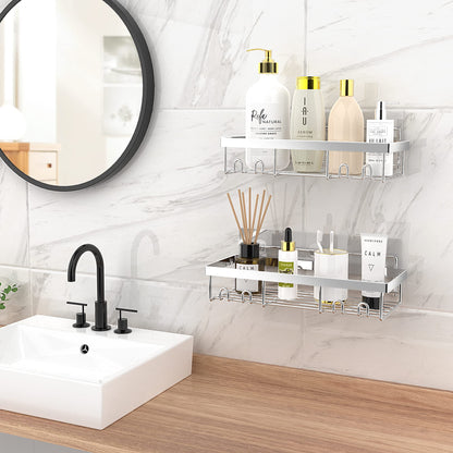 Moforoco Adhesive Shower Caddy Shelf Organizer