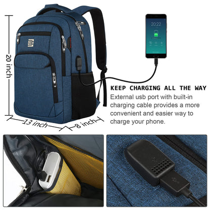 SecureSlim Laptop Backpack with USB & Water Resistance