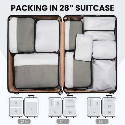 BAGAIL Travel Cubes: 8/9 Set Packing Organizers