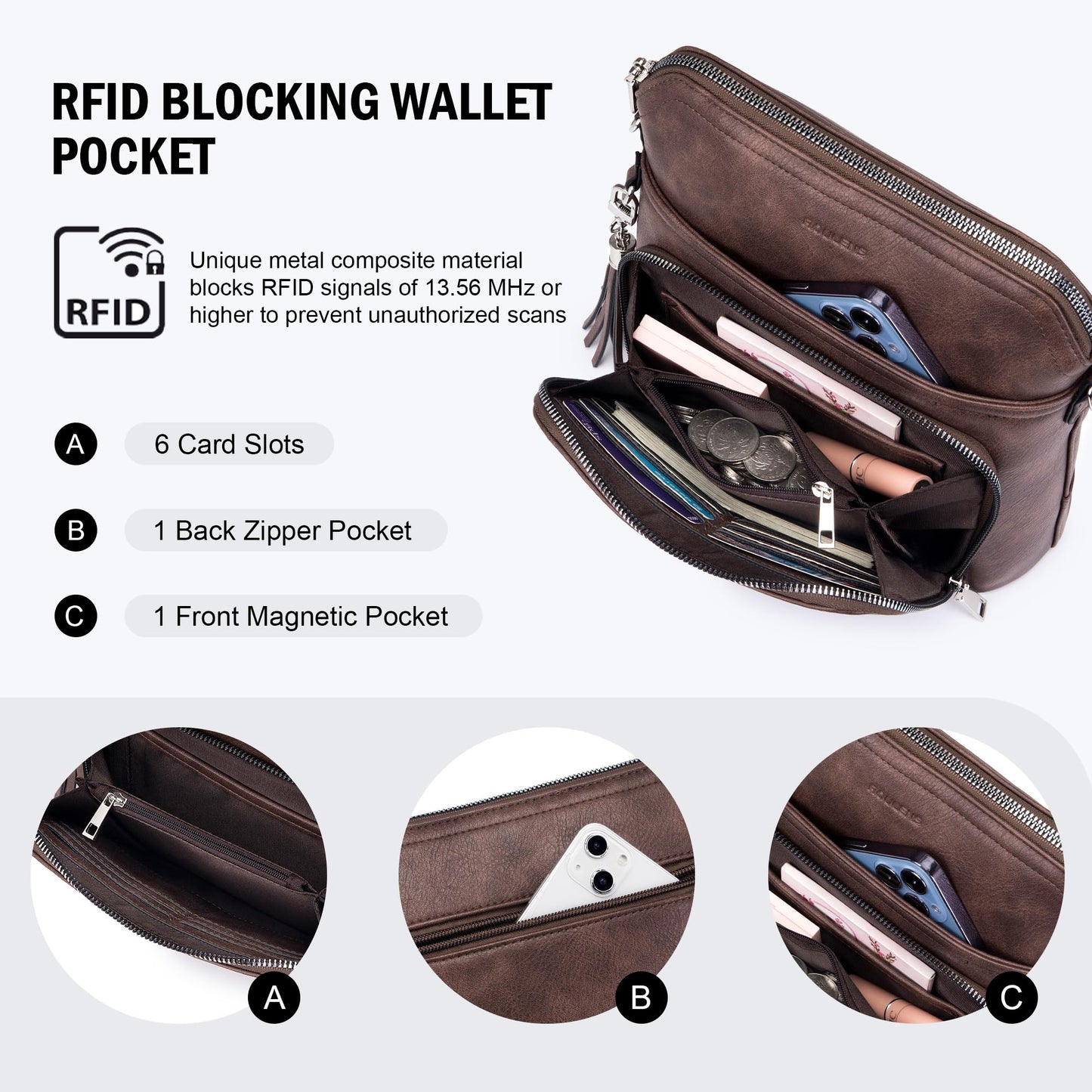 Tassel Charm Crossbody Bag for Women