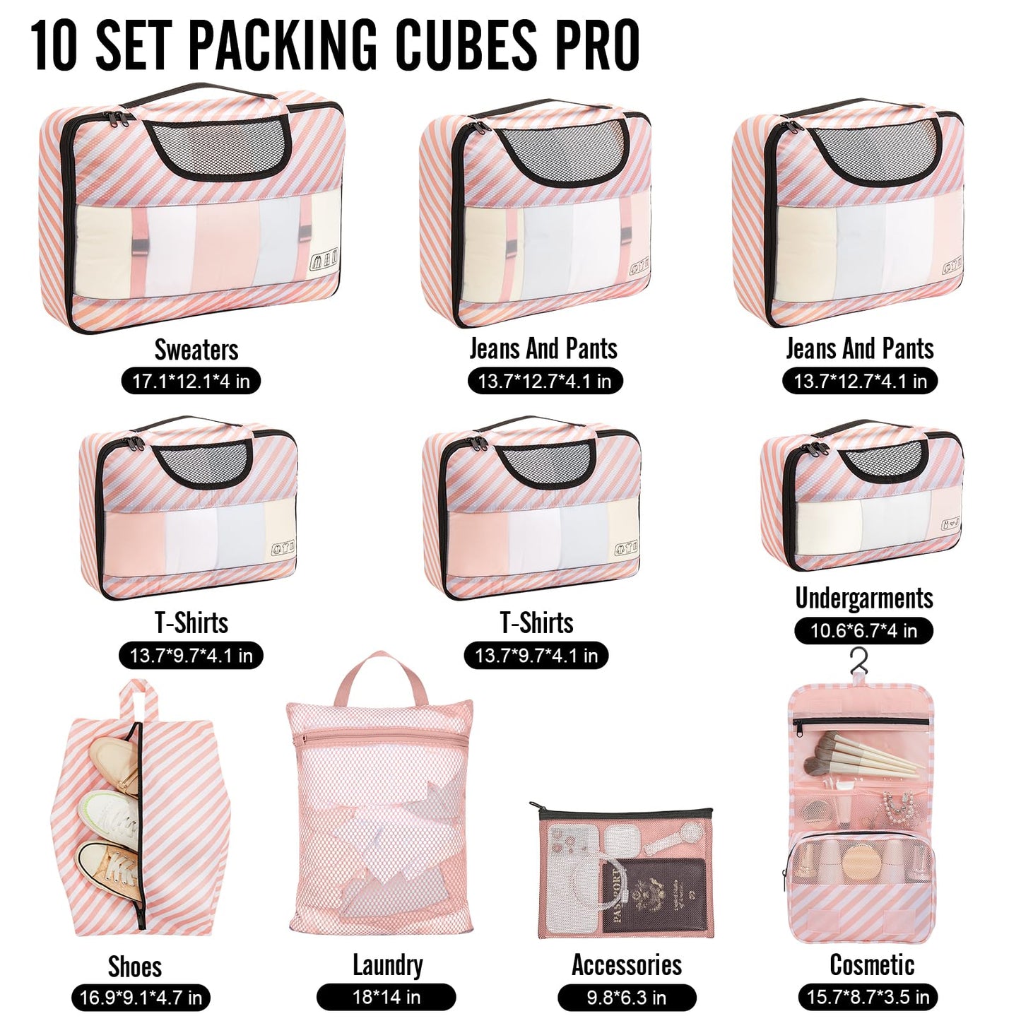 Veken Travel Cubes - 8 Piece Set