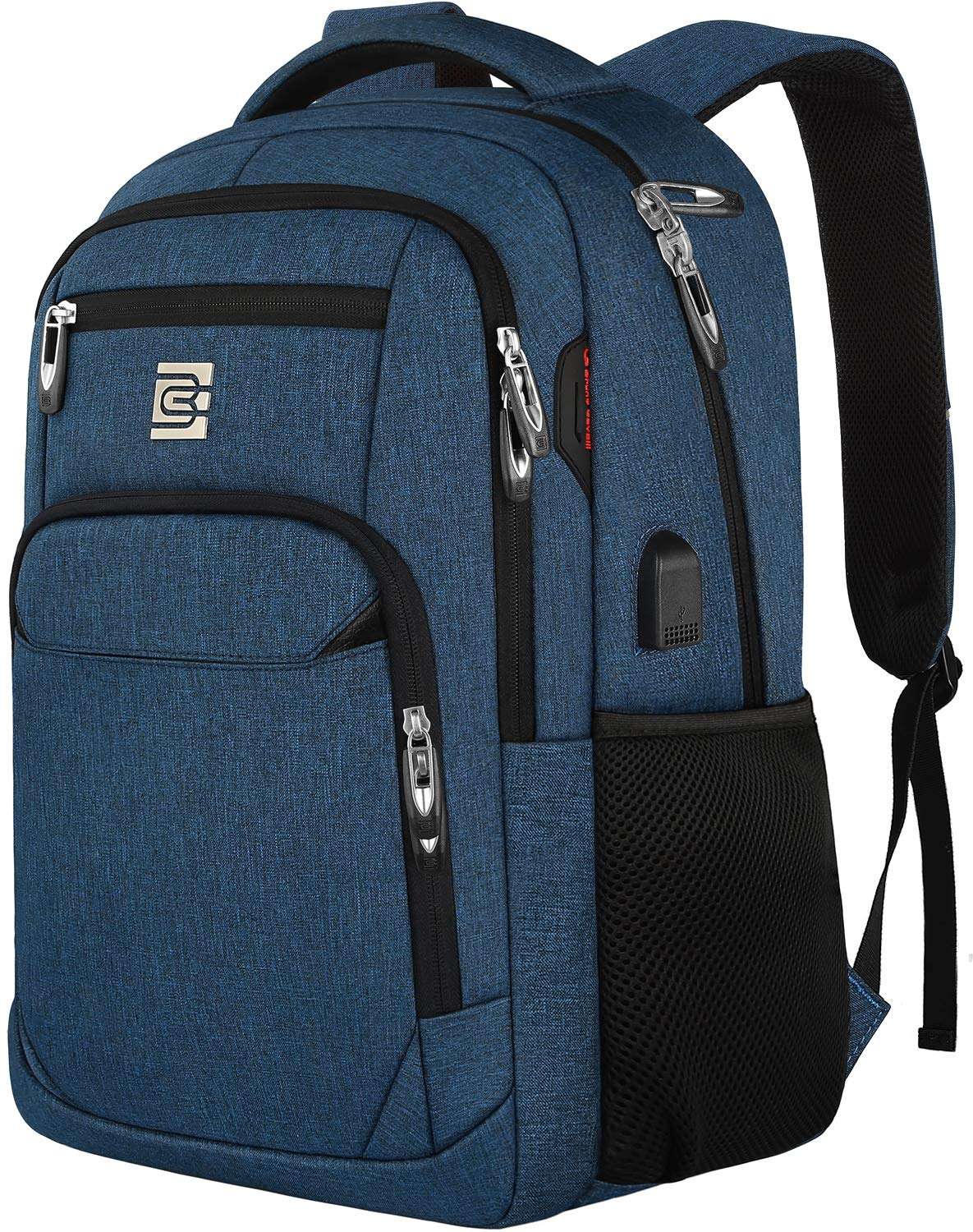SecureSlim Laptop Backpack with USB & Water Resistance