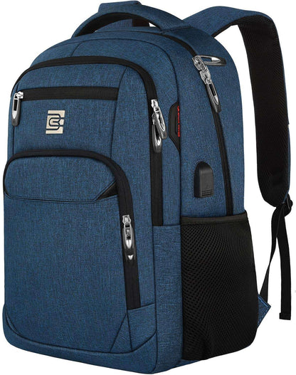 SecureSlim Laptop Backpack with USB & Water Resistance