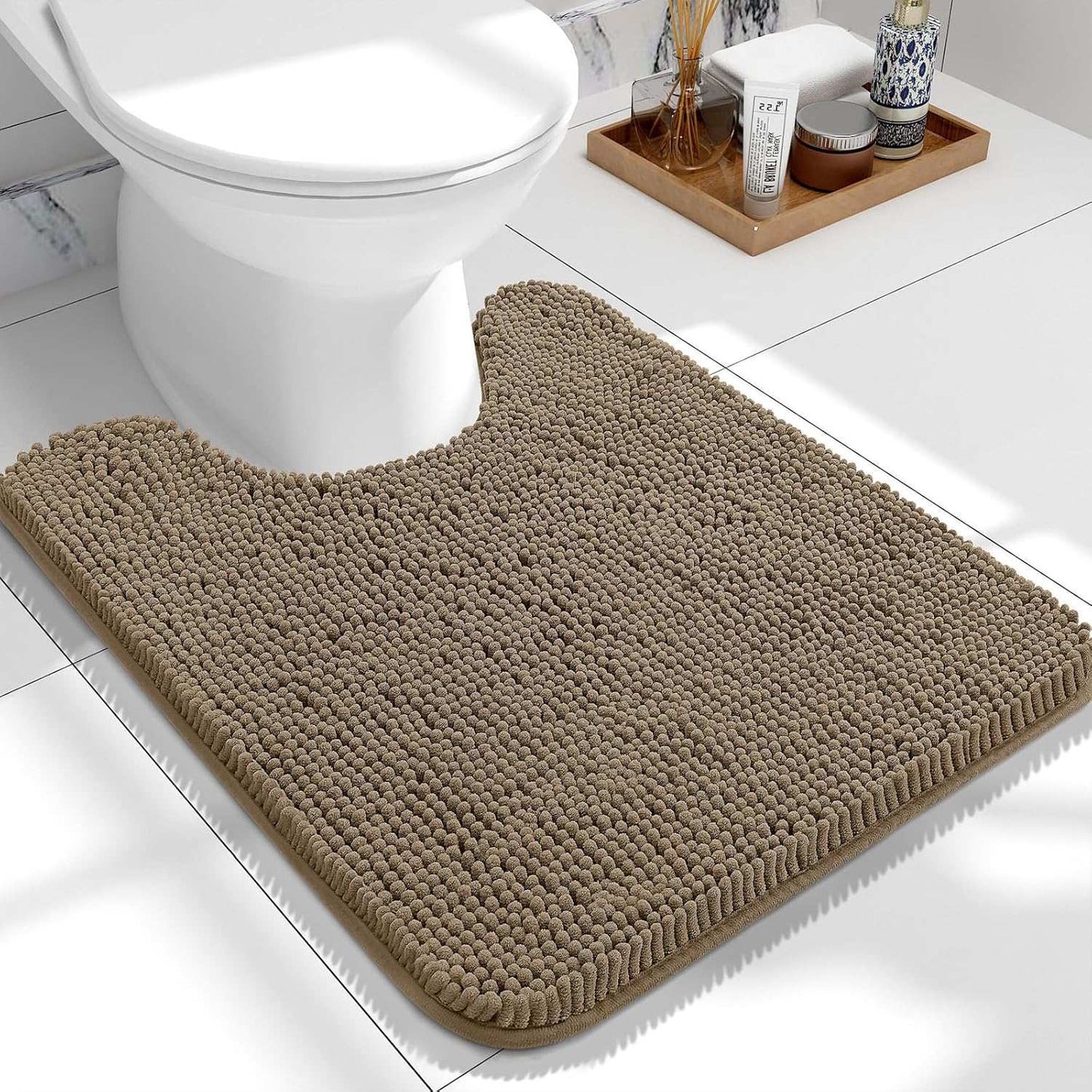 OLANLY Luxe Chenille Bath Mat - Quick Dry & Soft