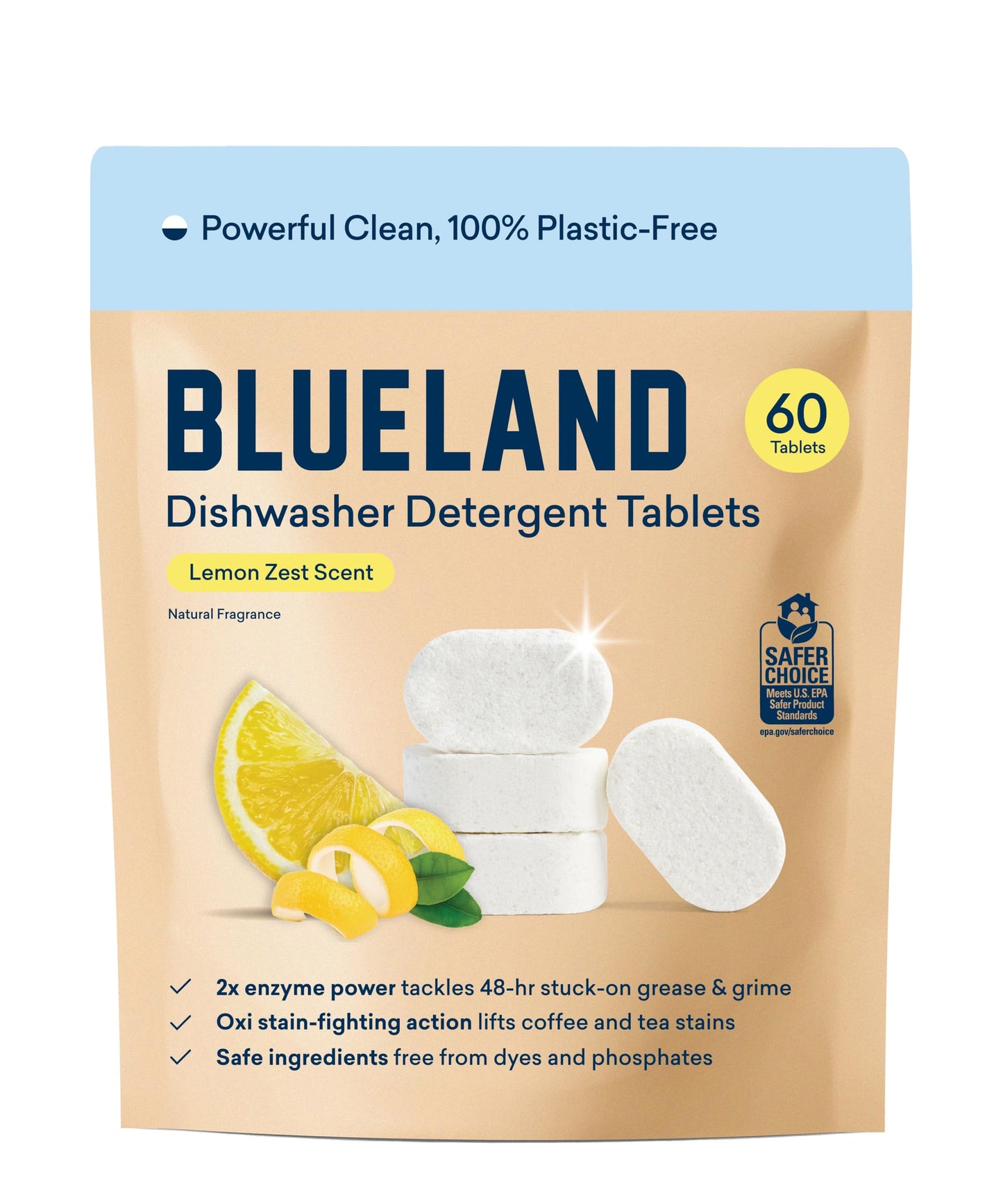 EcoClean Tabs: 60ct Plastic-Free Dishwasher Pods
