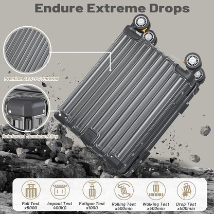 JetGlide 3pc Spinner: Expandable Hardshell Luggage