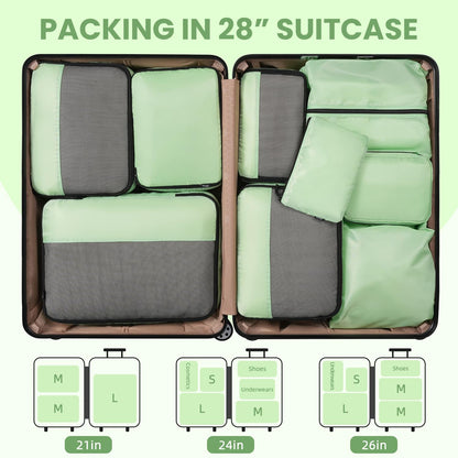 BAGAIL Travel Cubes: 8/9 Set Packing Organizers