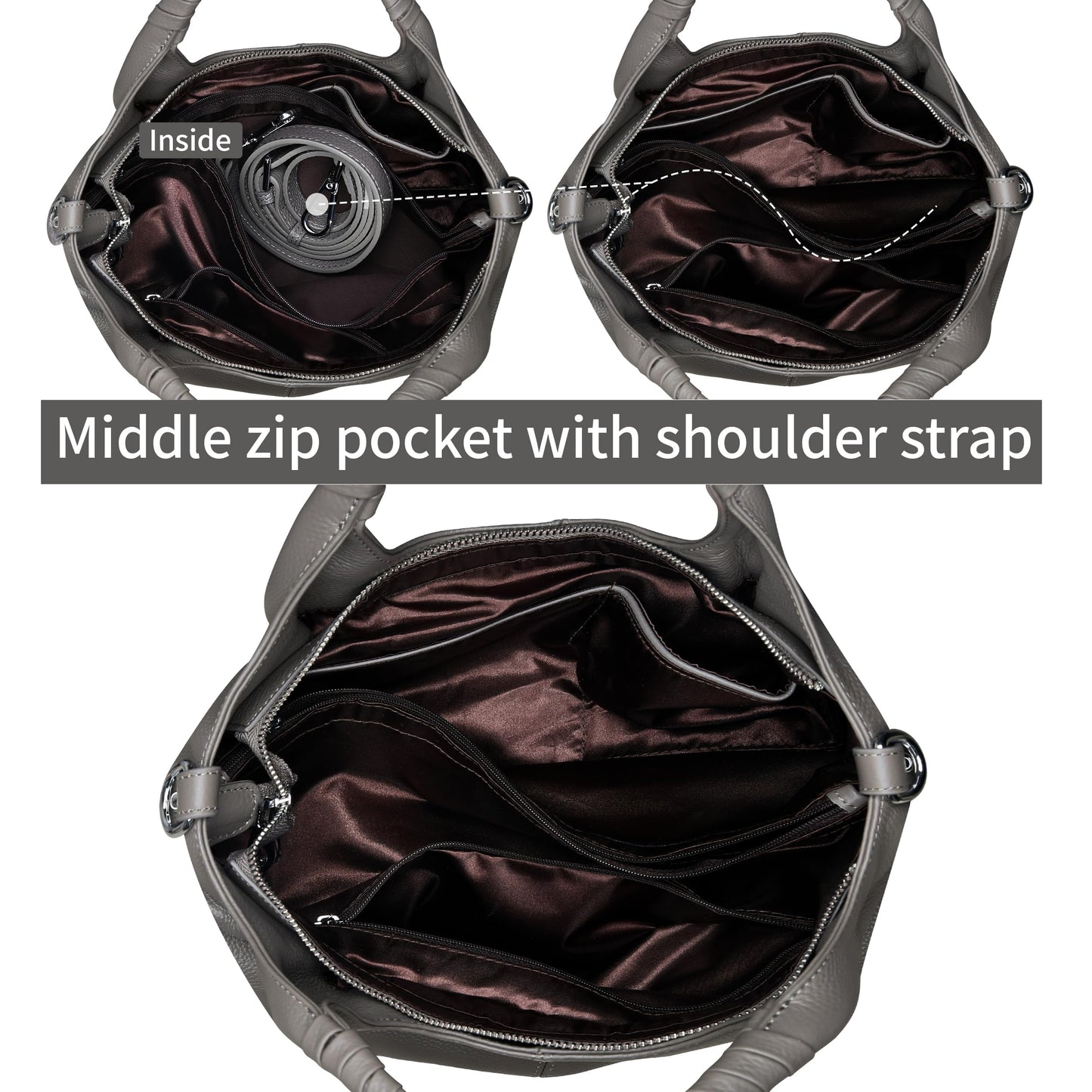 Iswee Luxe Leather Women's Medium Shoulder Tote