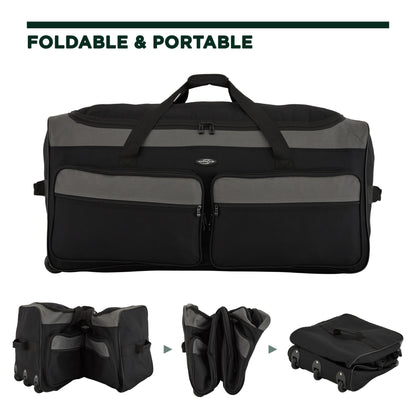 Travelers Club 36" Asgard 3-Wheel Rolling Duffel Bag