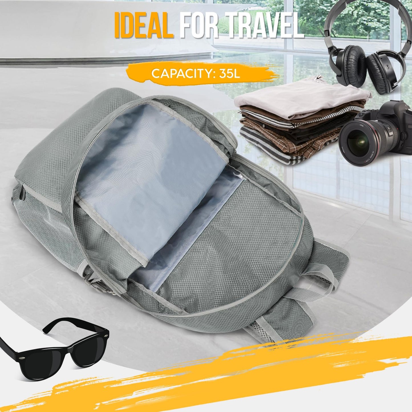 ZOMAKE 35L Compact Waterproof Hiking Backpack