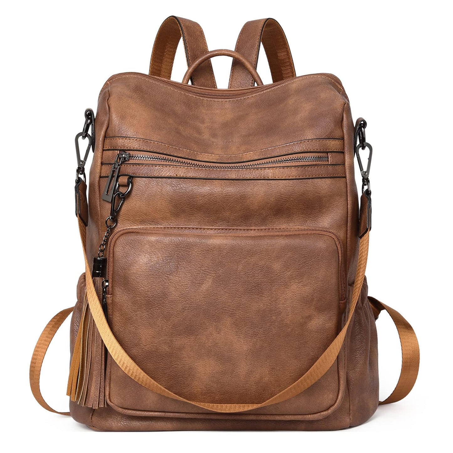 DUO-TONE Luxe Women's Leather Travel Backpack