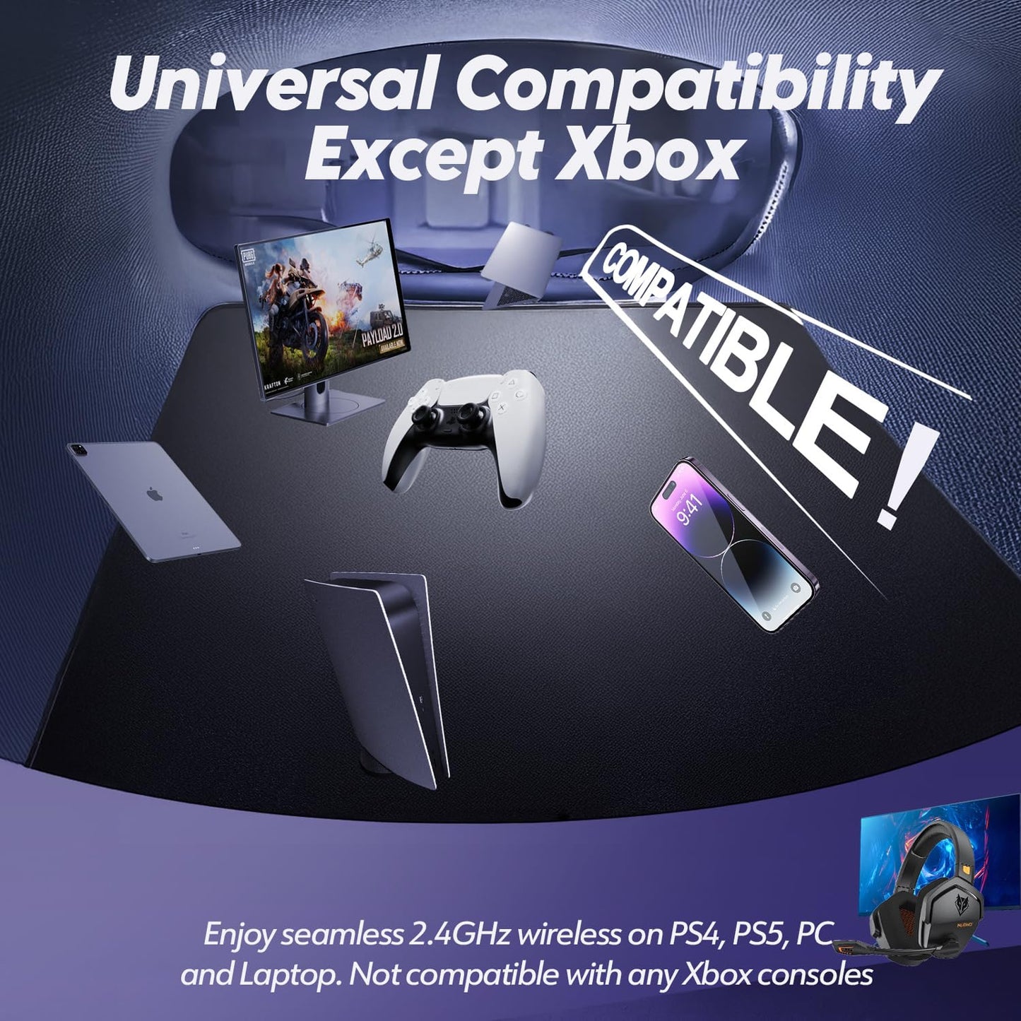 NUBWO G06 Dual Wireless Gaming Headset