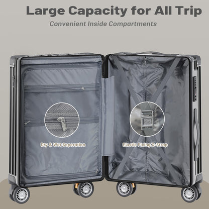 JetGlide 3pc Spinner: Expandable Hardshell Luggage