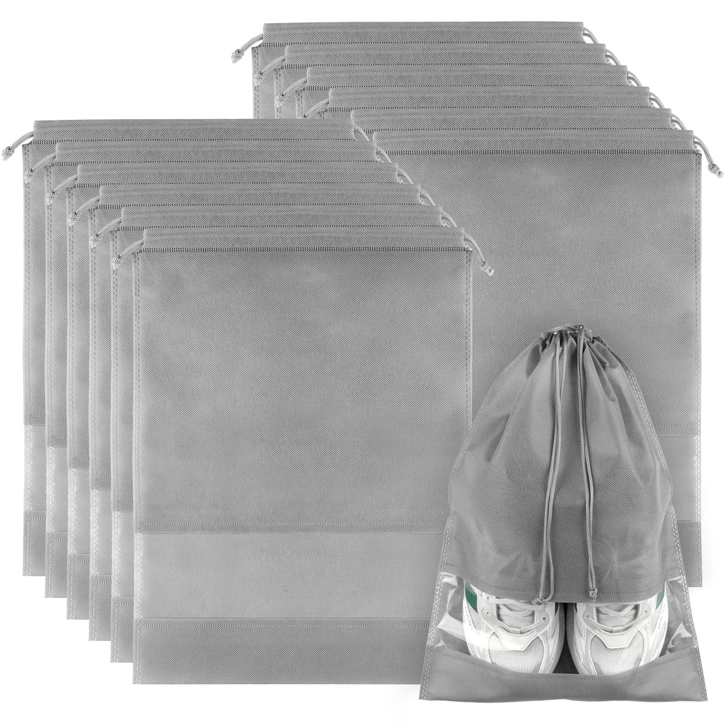 Clear View Travel Shoe Bags - 12 Pack
