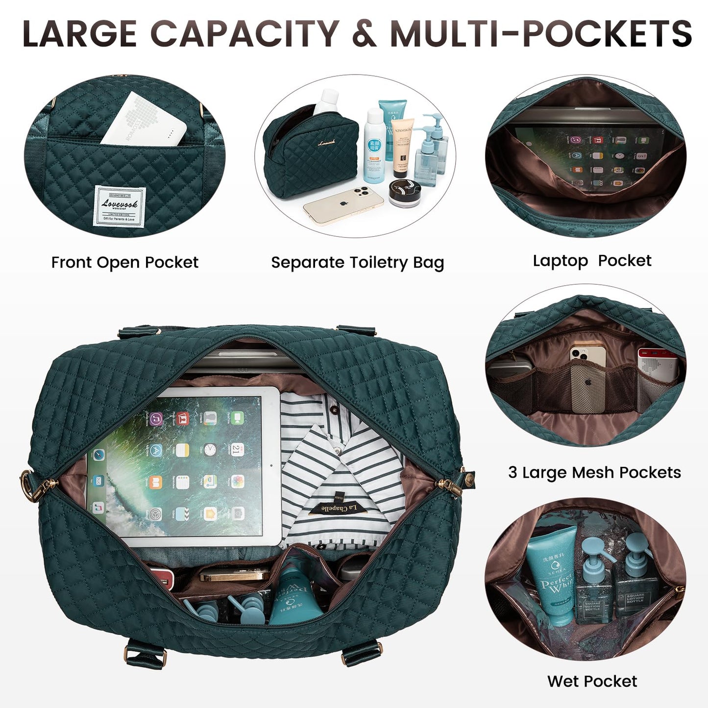LOVEVOOK All-in-One Duffle: Travel & Gym Ready
