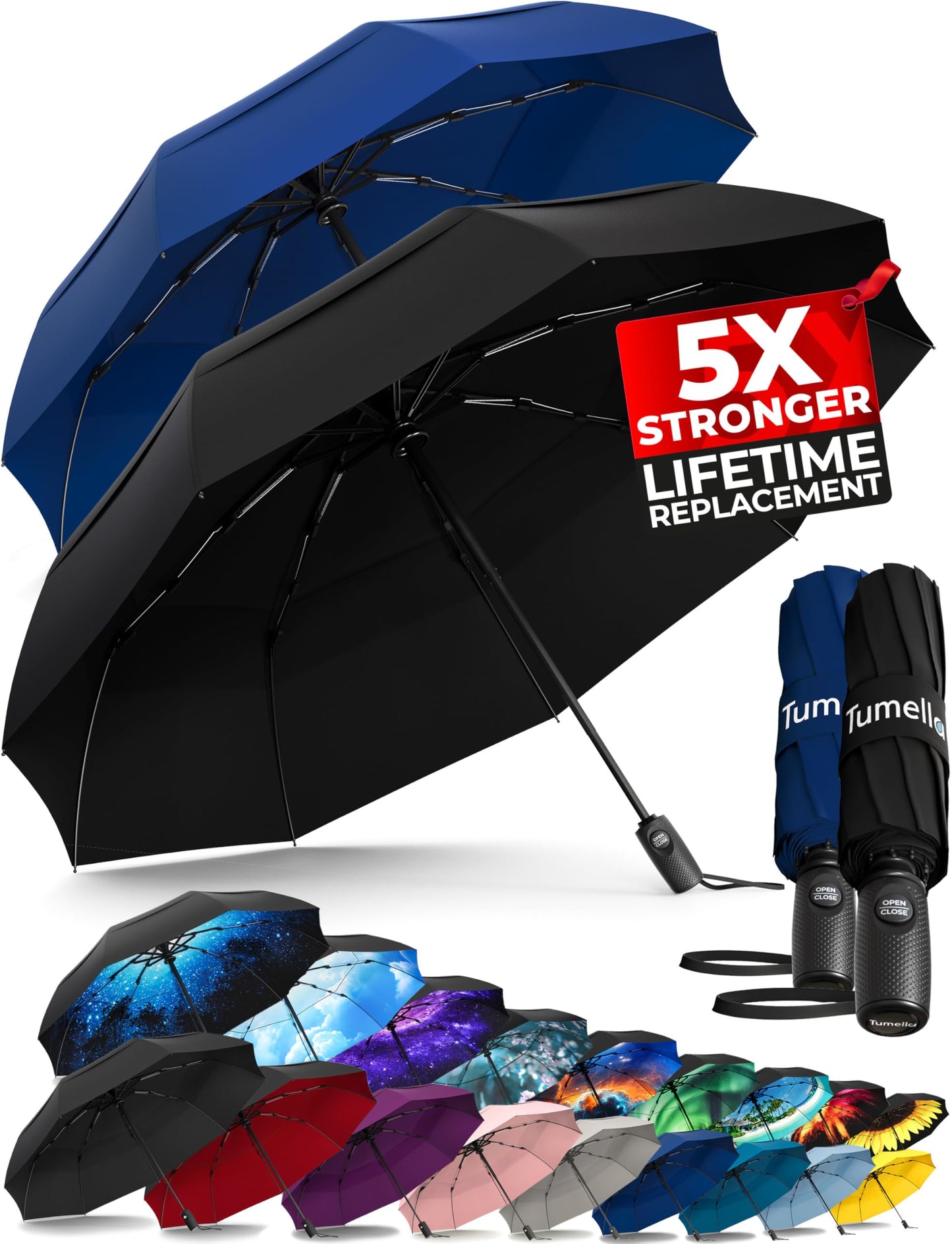 TUMELLA Elite Windproof Travel Umbrella