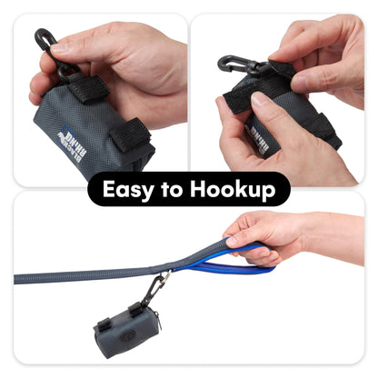 RhinoGrip Aqua: Double Handle Reflective Dog Leash