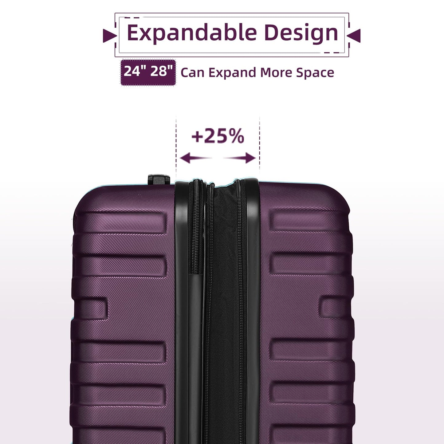 LAVENDER 6pc Hardside Spinner Luggage