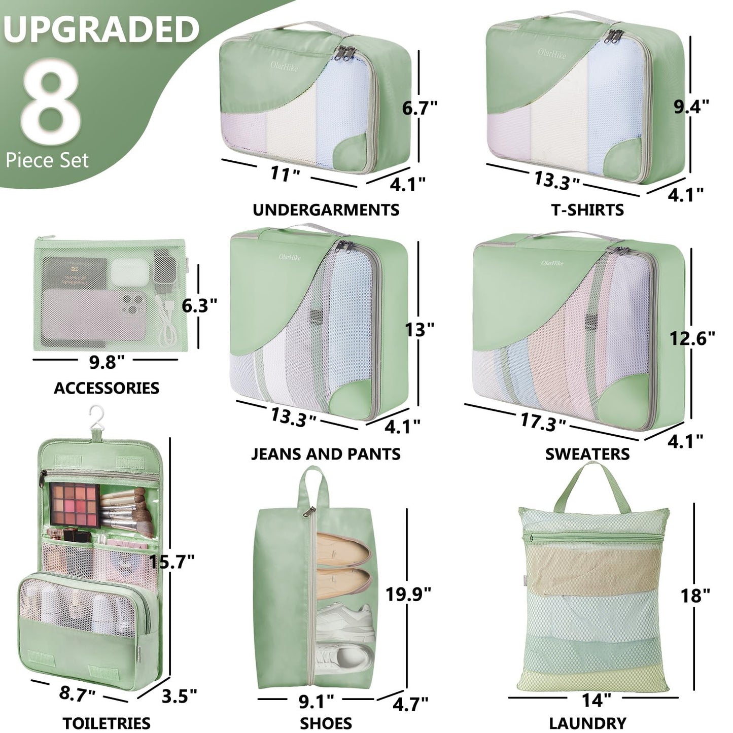 OlarHike Travel Cube Set - Cream Organizer & Gifts