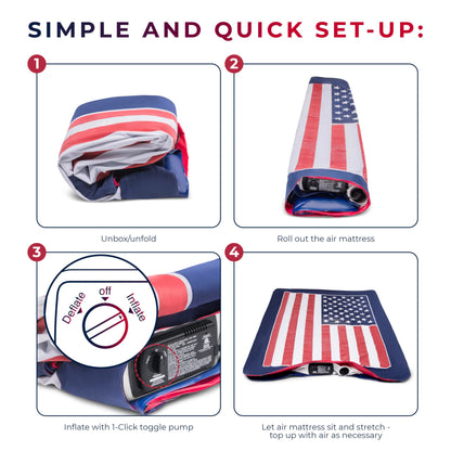 DreamNest Luxe Air Mattress with ComfortCoil Tech