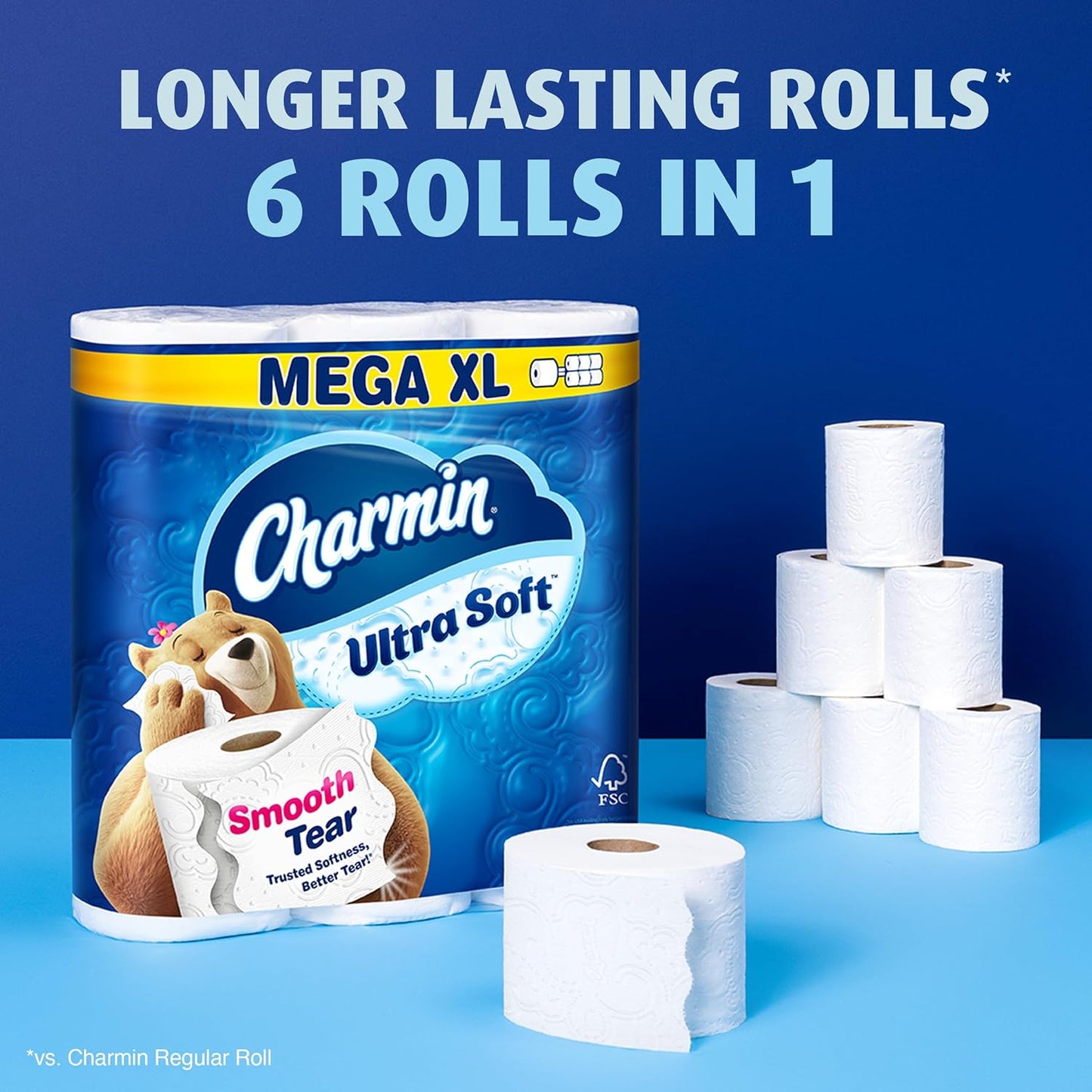 Charmin Cloud Soft: 6 Mega = 24 Regular Rolls