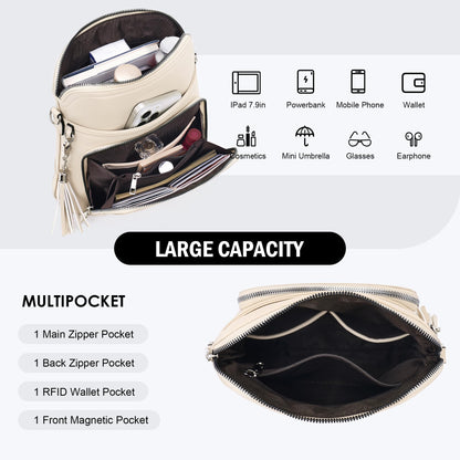 Tassel Charm Crossbody Bag for Women