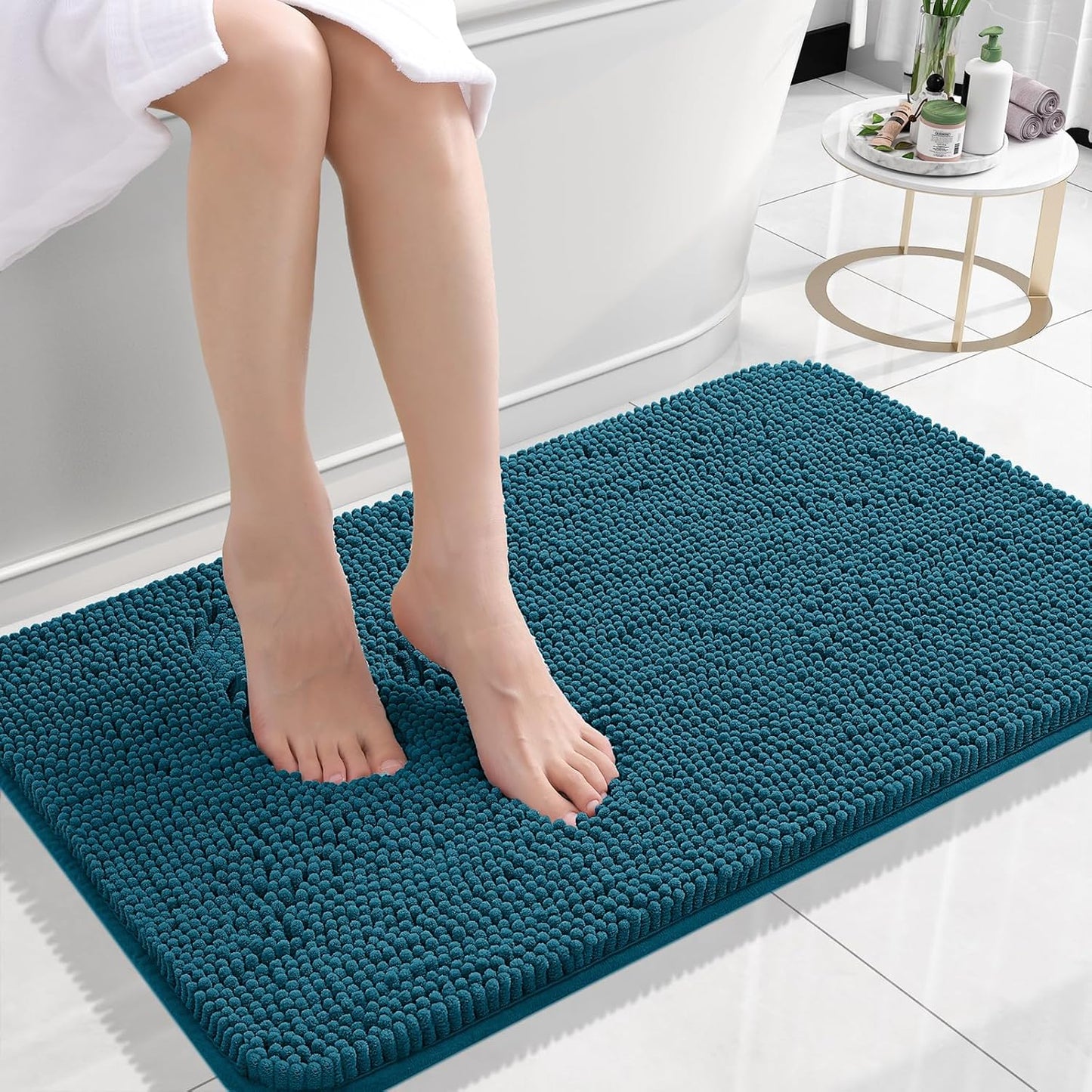 OLANLY Luxe Chenille Bath Mat - Quick Dry & Soft