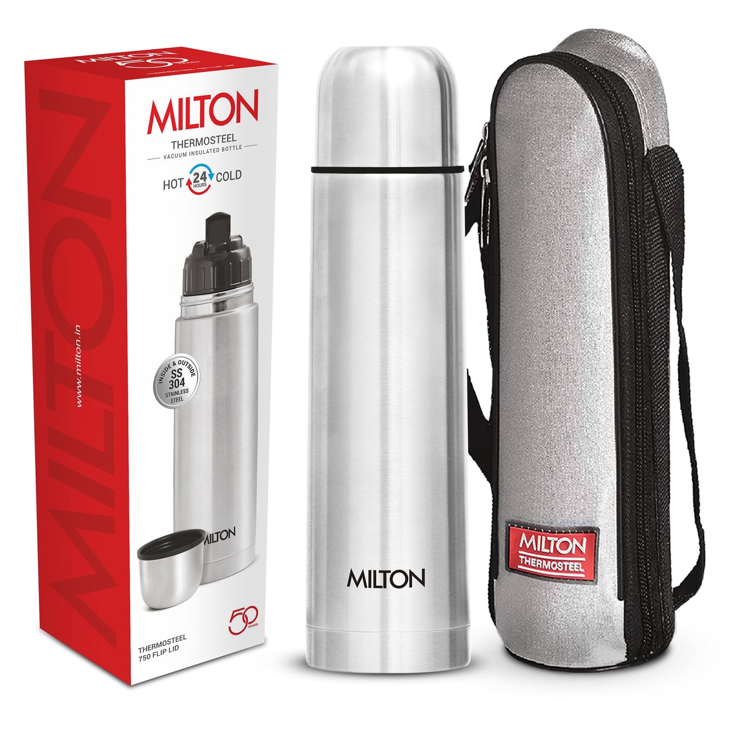 Milton Flip Lid Thermosteel 500ml - 24hr Hot & Cold