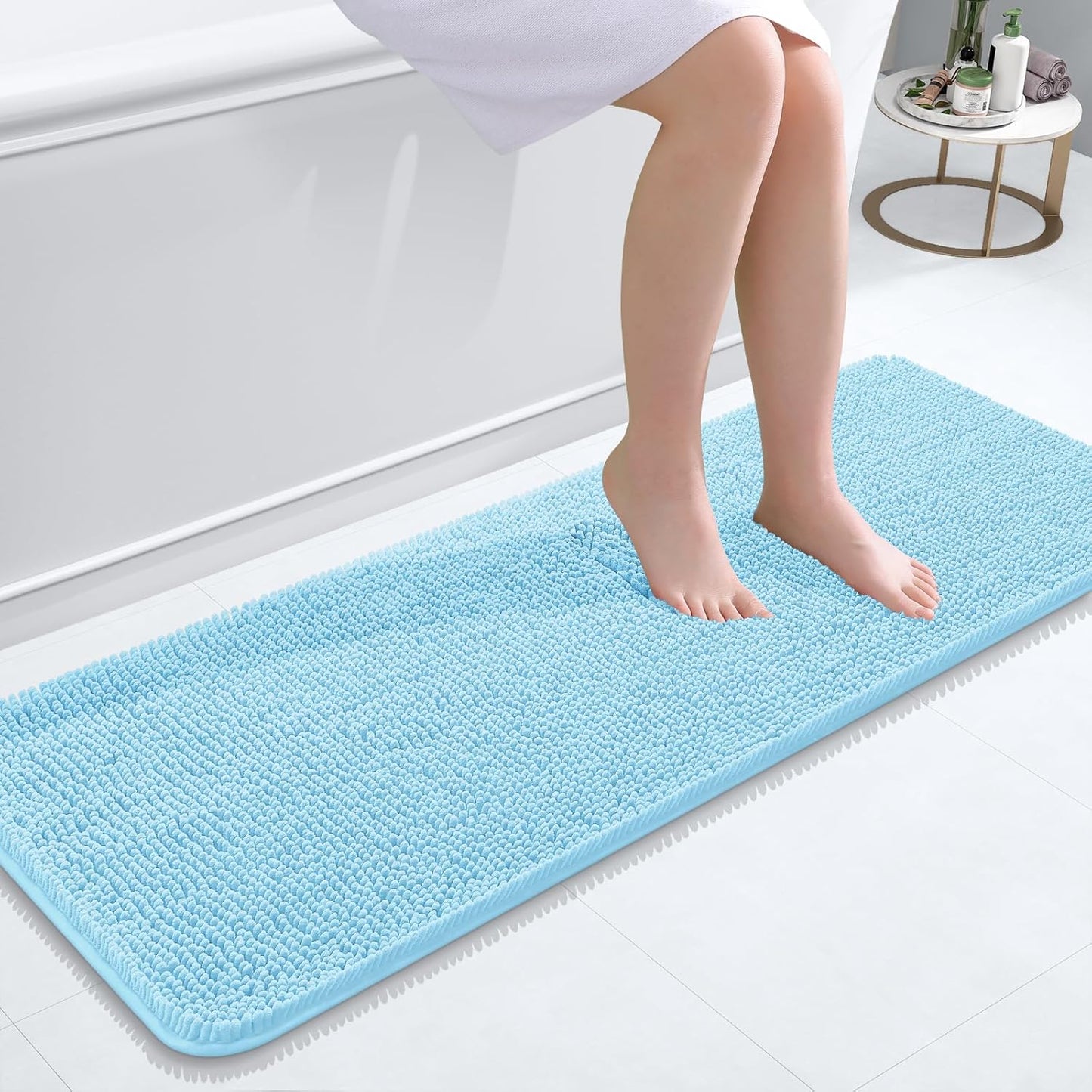 OLANLY Luxe Chenille Bath Mat - Quick Dry & Soft