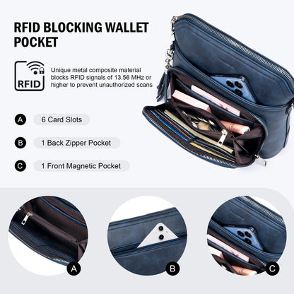 Tassel Charm Crossbody Bag for Women