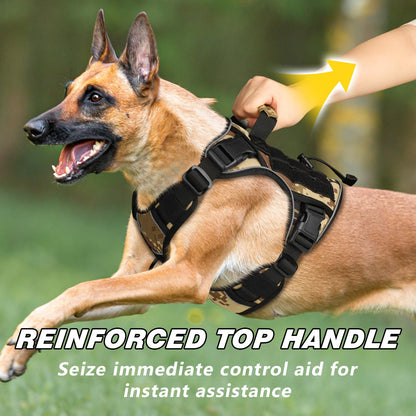 GuardianGrip Tactical Dog Vest - Large, Reflective, Green