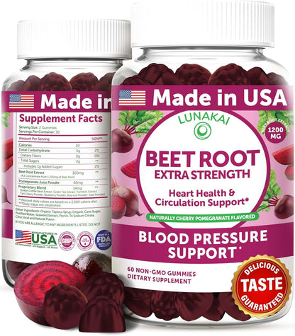 Lunakai Antioxidant Beet Chews - 60ct Gummies
