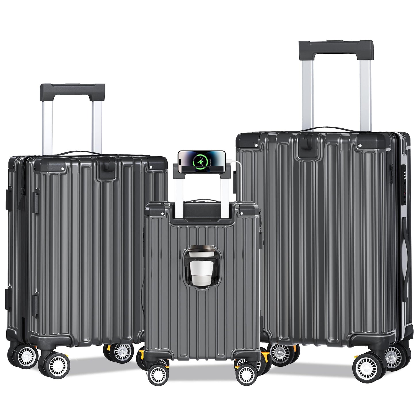 JetGlide 3pc Spinner: Expandable Hardshell Luggage